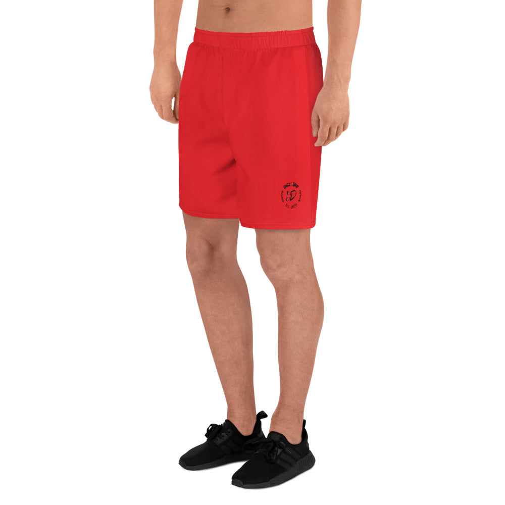 Men's Red Long Shorts