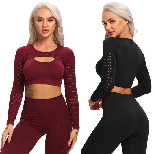 Sizes: S-XL Women's 2 Piece Seamless Yoga Sports Sets, Fitness Leggings Gym Clothing