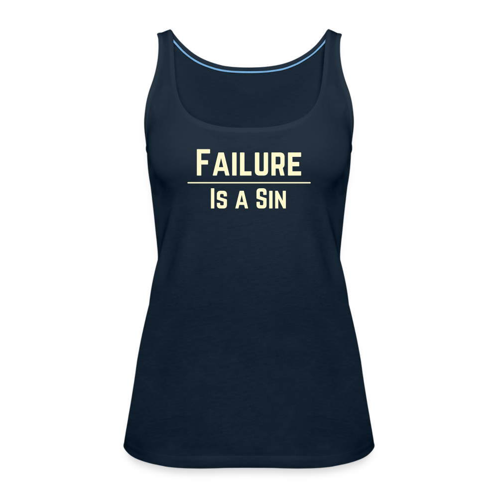 FAILURE IS A SIN PREMIUM FITTED TANK - deep navy