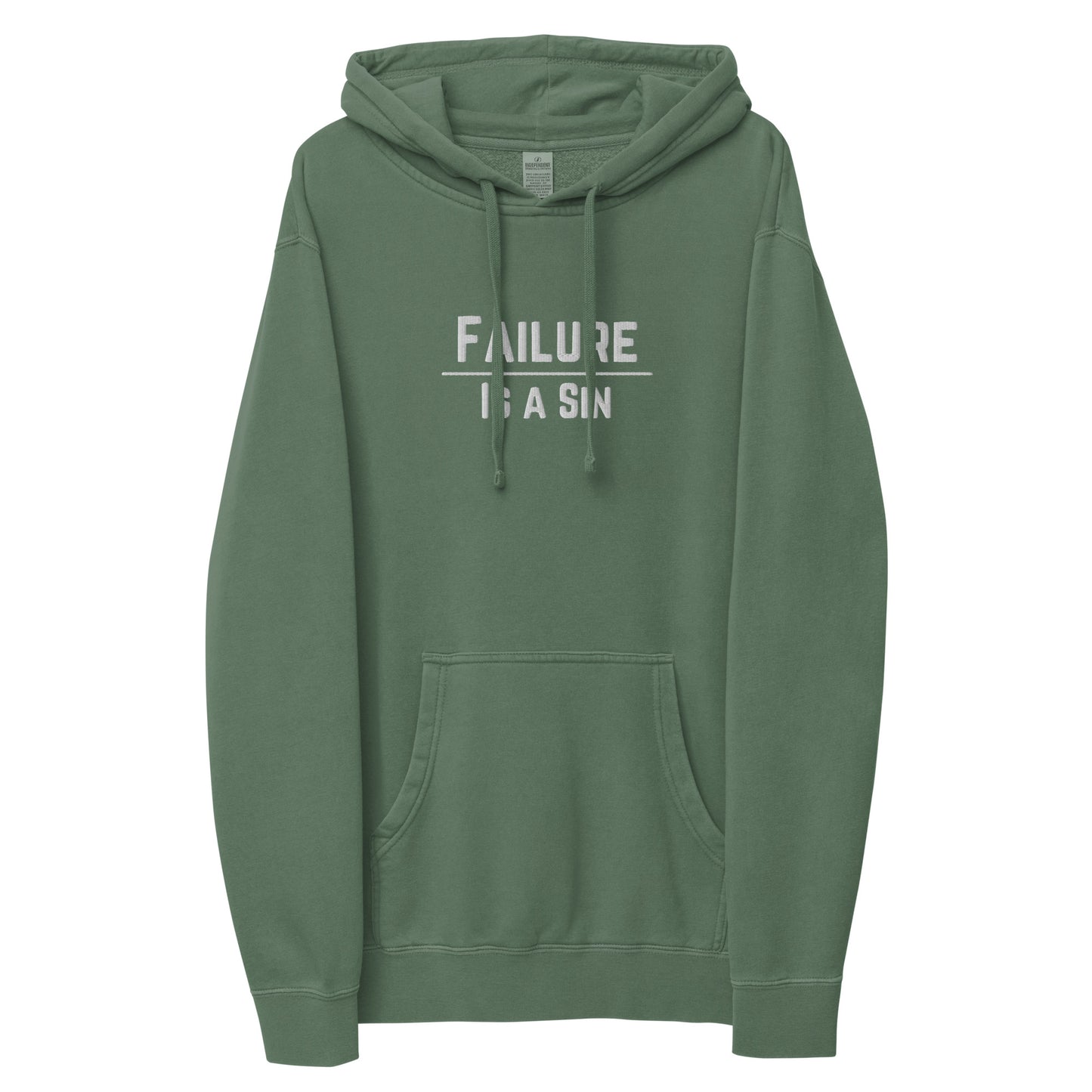 Failure Is Sin pigment-dyed hoodie