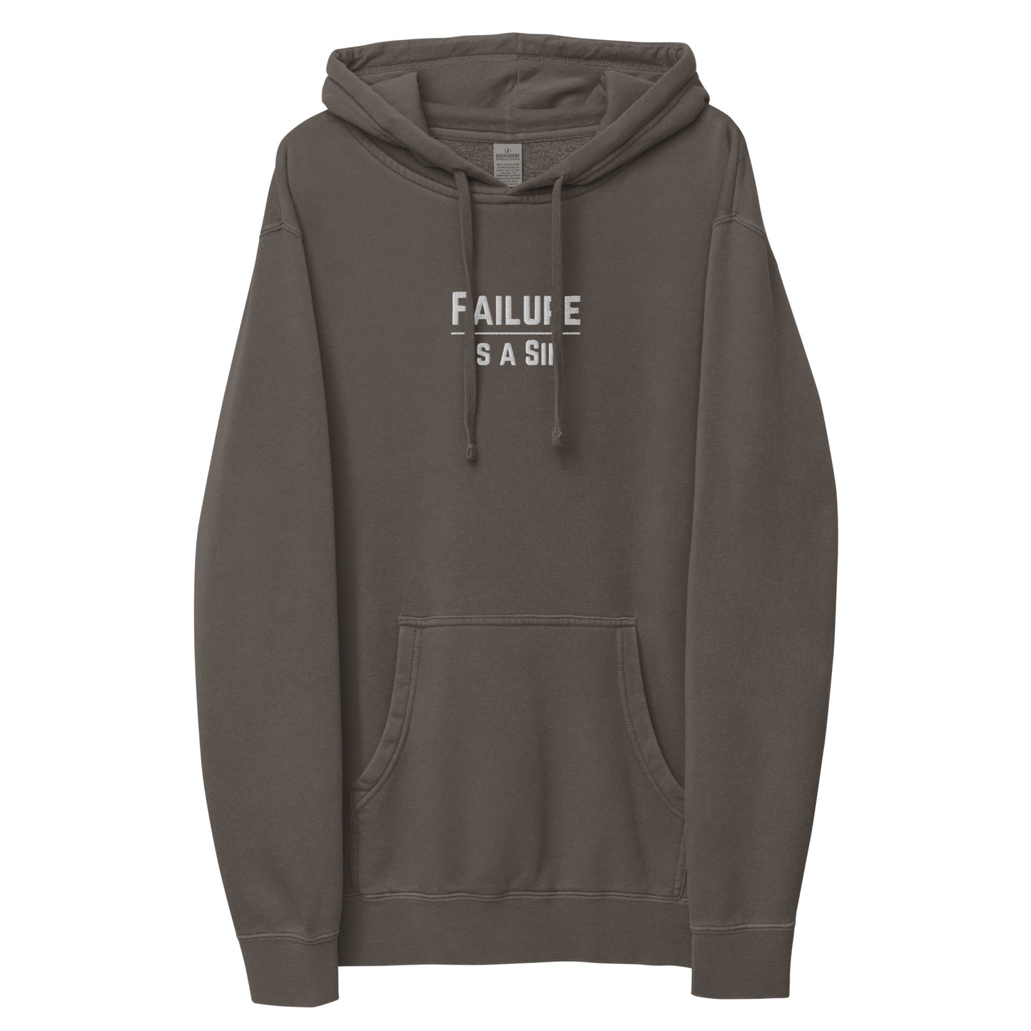 Failure is Sin Pigment-dyed hoodie