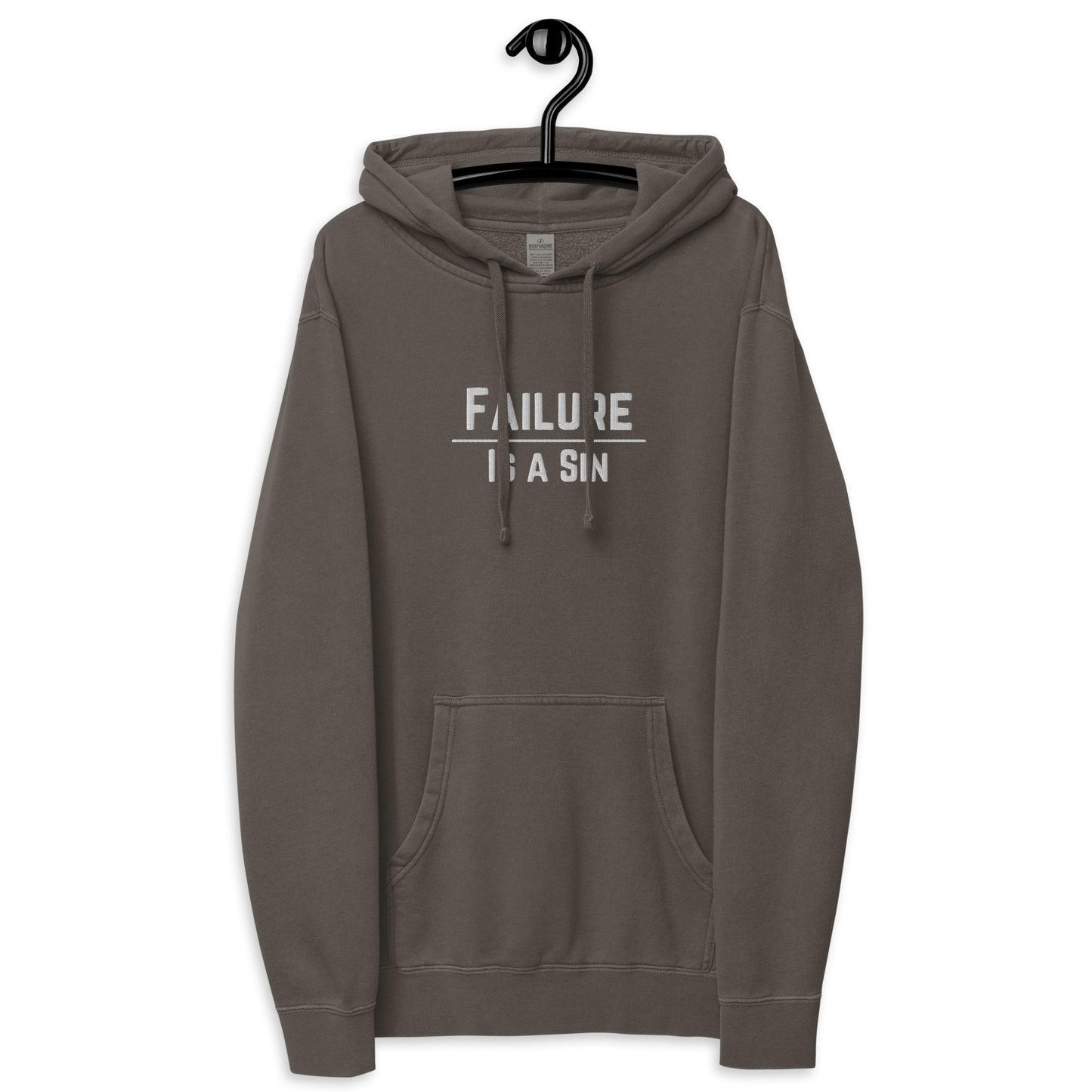 Failure Is Sin pigment-dyed hoodie