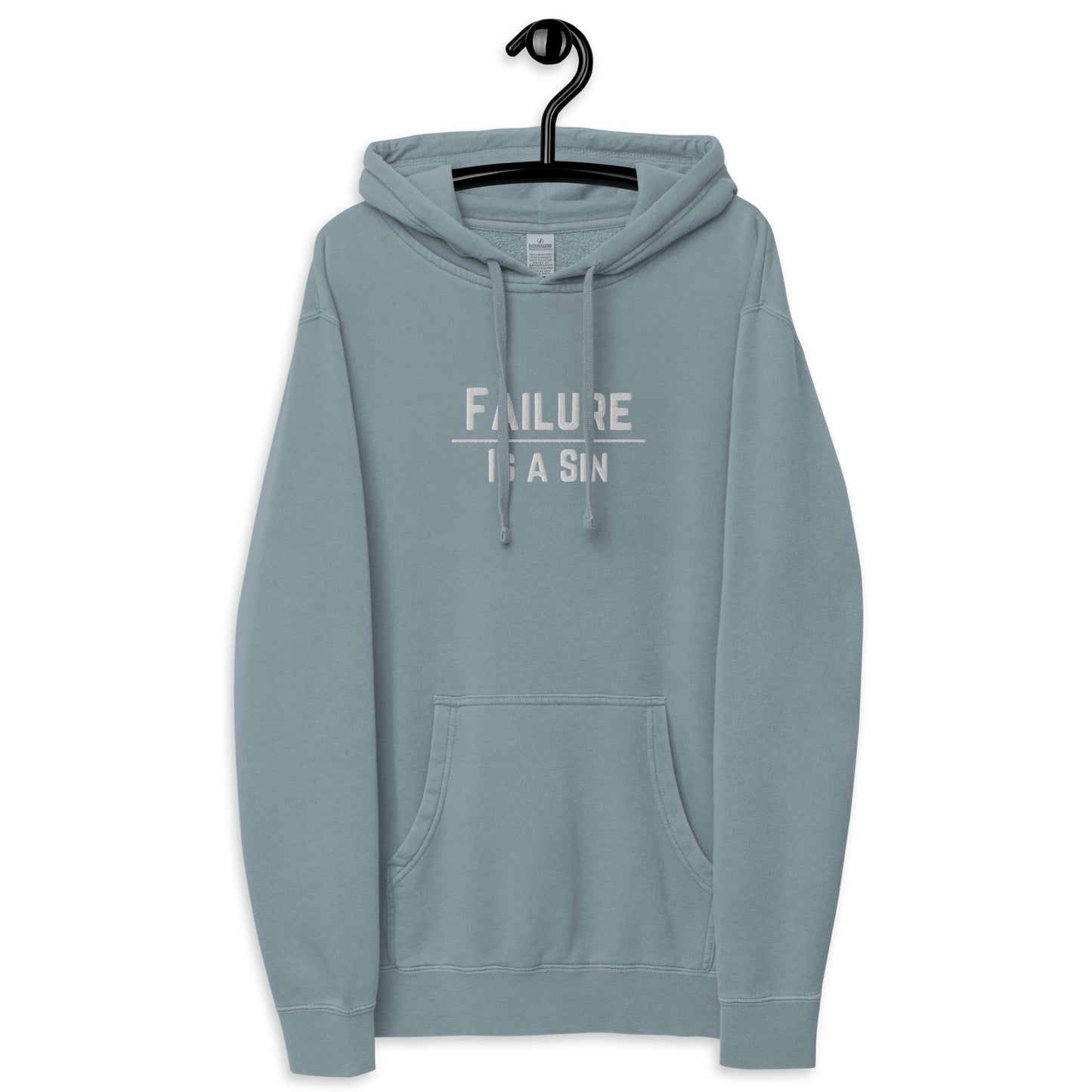 Failure Is Sin pigment-dyed hoodie