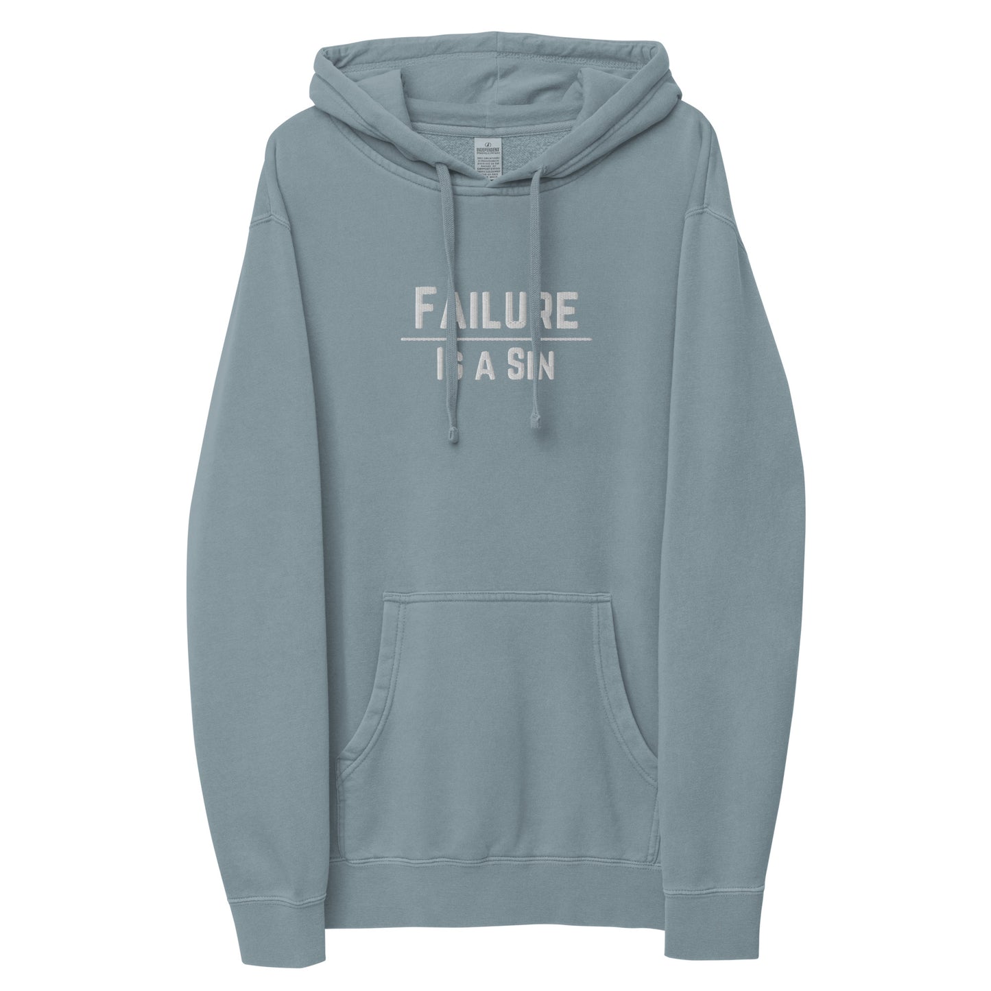 Failure Is Sin pigment-dyed hoodie